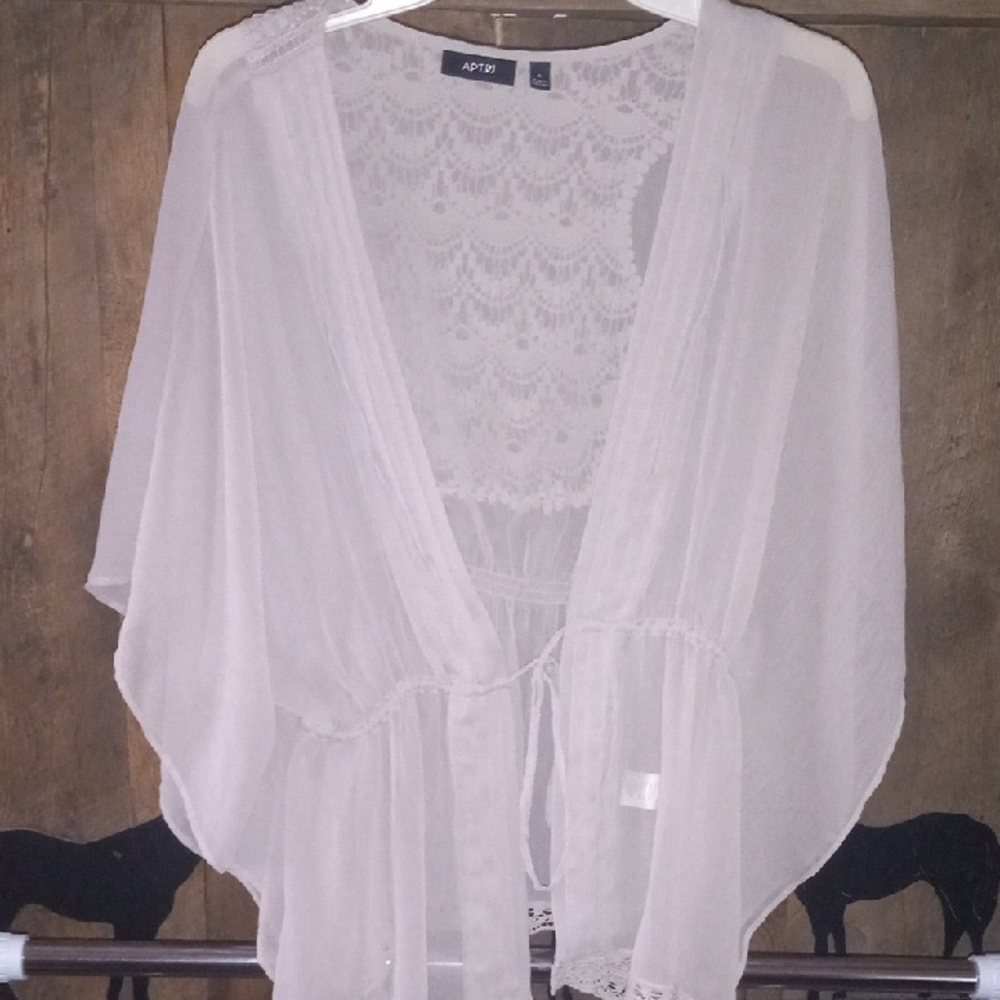Apt. 9 Cream Textured Kimono
